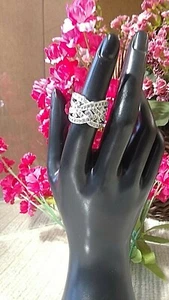 STERLINGSILBER RING MIT ZIRKONIA GEFLOCHTEN GRÖSSE 6 - Bild 1 von 12