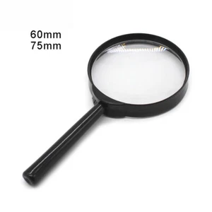 Magnifying Glass 60mm 75mm Large Magnifier Reading Glass Lens Handheld Magnifier - Picture 1 of 5