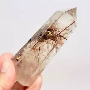 Rutilated Quartz Tower Crystal Generator 164g 104mm - Picture 1 of 9