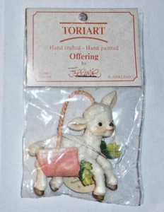 Vintage Anri Toriart Ferrandiz Angebot handbemaltes Ornament Lamm neu alter Lagerbestand - Bild 1 von 2