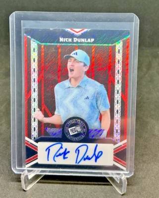 Pase de prensa multideporte Leaf Collective 2024 Nick Dunlap rojo automático 3/4 Foto 1 de 2