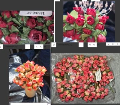 Mini brote de rosa de seda - flor artificial Foto 1 de 4