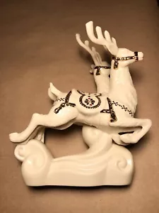 Lenox DONNER AND BLITZEN Reno Navidad Dash Away All, CUERNA DAÑADA - Imagen 1 de 6