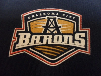 Blue Oklahoma City Barons Hockey Champion Brand Sweatshirt Hoodie Large - Image 1 of 4