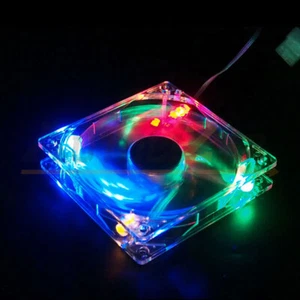 4Pin PC Computer Lüfter 80mm 8025 8cm leiser DC 12V LED LüftXJRSzk - Afbeelding 1 van 10