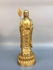 Bronze gilded statue of King Tibetan Bodhisattva - Picture 1 of 8