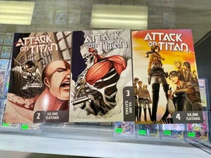 Attack on Titan Volume 2 3 4 Manga Book English Hajime Isayama Lot Set Of 3 T17 - Picture 1 of 3