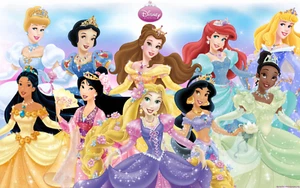 Calcomanía de vinilo mural 445a para dormitorio con vista a pared princesas niñas de Disney - Imagen 1 de 1