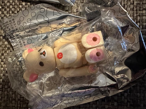 Medicom Bearbrick Be@rbrick 100% Series 45 Figure - Rilakkuma Variant with Card Cover