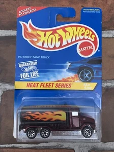 Hot Wheels 1997 Heat Fleet Series #539 Peterbilt Tank Truck Burgundy w/ 7SPs - Picture 1 of 7