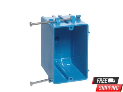 Carlon 1-Gang 18 cu. in. Blue PVC New Work Electrical Switch and Outlet Box NEW