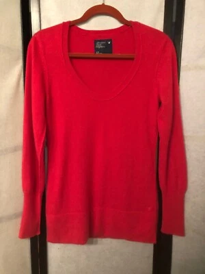 American Eagle Outfitter Women's Fuchsia Pullover Sweater 100% Cashmere Size L/G - Изображение 1 из 4
