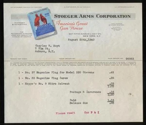 1940 Illustrated Bill Head Stoeger Arms Corporation with Envelope Shooters Bible - Picture 1 of 3