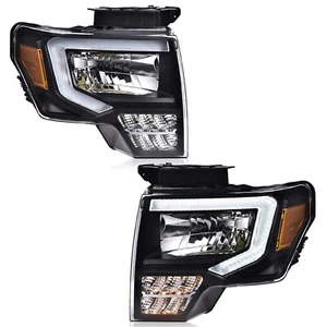 LQI LED DRL Headlight Assembly Compatible with Ford F150 2009-2014 Headlamps ... - Picture 1 of 9