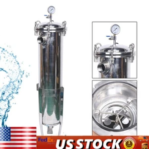 2" NPT Beutel Filtergehäuse 150 Psi 304 Edelstahl In/Out #2 Beutel mit Netz - Bild 1 von 15