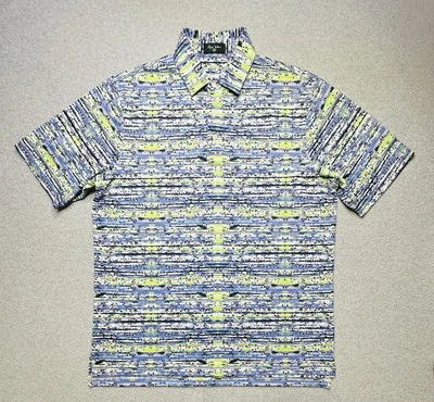 Camisa Polo Bryan Nelson Adulto Grande Verde Golf Rendimiento Elastizada Geométrica Hombres Foto 1 de 4