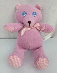 Russ Berrie Lil Li'l Tubbles Oso Peluche Peluche Púrpura Rosa Sonajero - Imagen 1 de 5