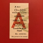 Ticket: 1966/7 Div 1. Everton v Aston Villa   good