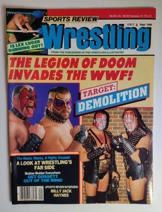Sports Review Wrestling September 1990 Magazine Road Warriors Demolition WWF WCW - Picture 1 of 2