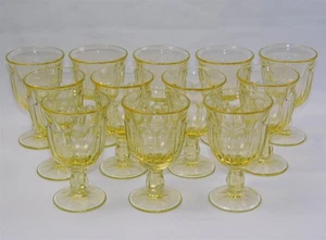 12 Noritake PROVINCIAL YELLOW 4 5/8" Wine Glasses Set - Picture 1 of 10