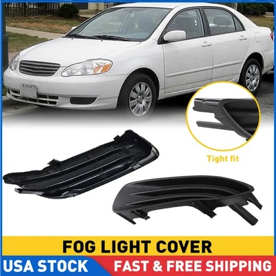 Juego de 2 cubiertas antiniebla para Toyota Corolla 2003-2004 plástico imprimado izquierdo y derecho Foto 1 de 4