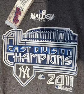 Majestic NY Yankees T-Shirt 2011 AL East Division Champions XL Playoffs New NWT - Picture 1 of 3