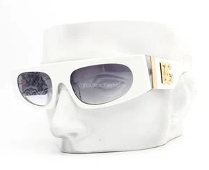 Occhiali da sole Dolce Gabbana DG 4411 3371/19 bianco su blu stampa maiolica con custodia - Foto 1 di 9