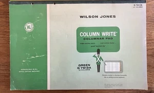 Vintage 1962 Wilson Jones Columnar Pad analisi scrittura 13 colonne verde G7613A 11x17" - Foto 1 di 8