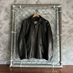 Chaqueta de cuero vintage para hombre talla L negra Horse Company Vera Pelle Italia - Imagen 1 de 10