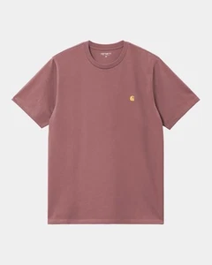 Carhartt WIP Chase T Shirt Dusky Pink Size Large - Imagen 1 de 2