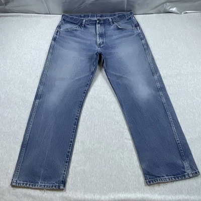 Rustler Jeans Men’s 38x29 Workwear Classic Old School Country  Light Blue Denim - Image 1 of 4