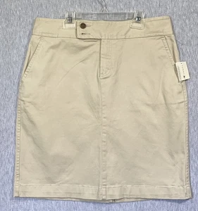 Tommy Hilfiger Rock Gr. 10 Khaki Gerade Bleistift Knie Karriere Beruf Arbeit - Bild 1 von 9