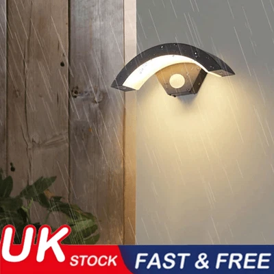 Modern LED Wall Lamp Curved Light Bedroom Outdoor Garden Exterior Light Lamp UK - Image 1 of 4
