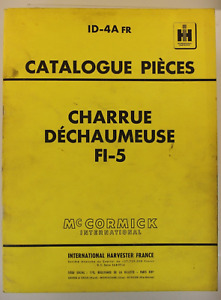Catalogue pièces IH charrue déchaumeuse F1-5 Mc Cormick International
