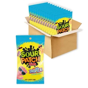 SOUR PATCH KIDS Tropical Soft & Chewy Candy 8 oz Bags (Pack of 12) - Picture 1 of 12
