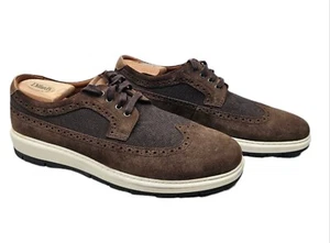 ZAPATOS JOHNSTON MURPHY ELLISTON PUNTA DE ALA PARA HOMBRE 10 M GAMUZA MARRÓN - Imagen 1 de 7