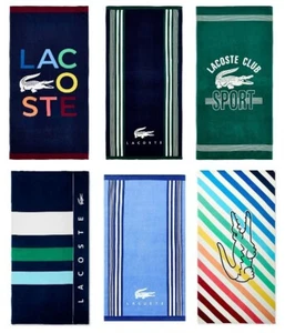 ORIGINAL Lacoste Beach Towel Large 100% Cotton New 36x72” - Picture 1 of 24
