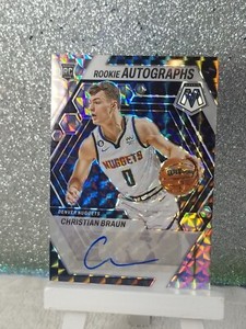 2022-23 Panini Mosaic Rookie Auto Mosaic Christian Braun #RA-CBN Rookie RC 💎 🔥
