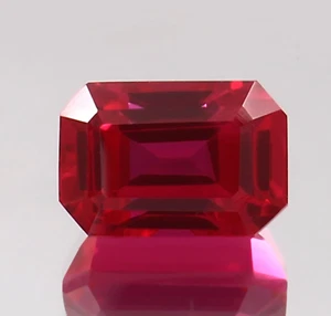 AAA Mozambique Blood Red Ruby Loose Radiant Gemstone Cut Natural Ruby  10.50 Ct - Picture 1 of 4