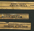 142BtN-3 VITOLAS 3 Cigars Bands ROMEO Y JULIETA CHURCHIL & BARRIENTOS 6 CORONATI