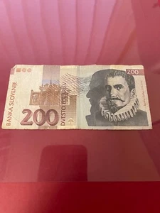 Slovenia 200 Tolarjev Jan. 15 2001 Banknote World Paper Money UNC Currency Bill - Picture 1 of 2