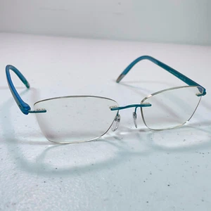 Silhouette 5379 40 6056 Titanio Azul Gafas Sin Montura 19-140 SOLO MARCOS - Imagen 1 de 7