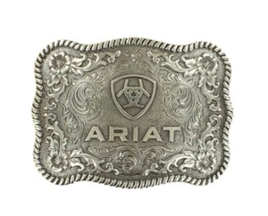 ARIAT Men's Antique Silver Scalloped Belt Buckle - Bild 1 von 1