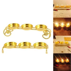 Candle Holder Oil Lamp Candlestick Butter Lamp Menorah Decoration Stand for Yoga - Picture 1 of 15