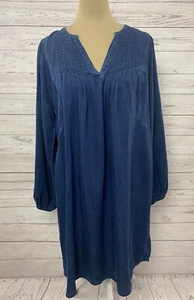 Old Navy Women’s Size M Med Dark Blue Lightweight Denim Dress NWT Pullover Boho - Picture 1 of 9