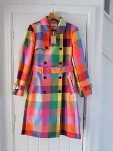 Boden Neon Double Breasted Belted Trench Coat UK Size 14 Regular (US 10) BNWT - Picture 1 of 15