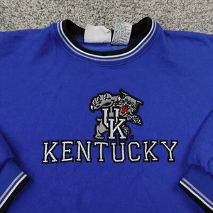 Kentucky Wildcats Sweater Womens L Blue Crewneck Sweatshirt UK KY Basketball 90s - Picture 1 of 10