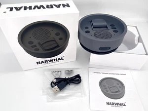 Narwhal 30oz Tumbler Lid w Bluetooth Speaker Gray IPX6 Water Dust Resistant NEW - Picture 1 of 7