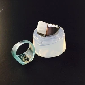CLEAR SILICONE MOLD, (MR004). MEN'S RING SZ 13.  - Picture 1 of 5