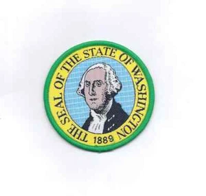 Parche vintage de bandera/sello del estado de Washington - Imagen 1 de 1
